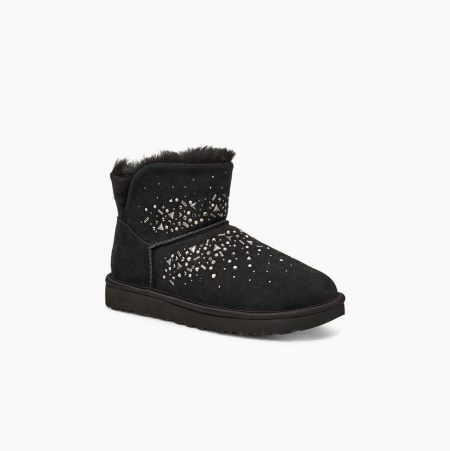 UGG Classic Galaxy Bling Mini - Boots Dame - Svart (NO-J662)